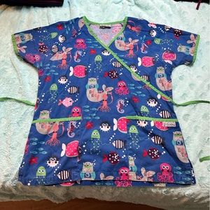 Mock-Wrap UA Scrub Top